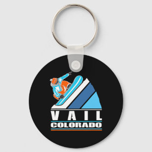 Vail Colorado - Vintage Snowboarder Keychain