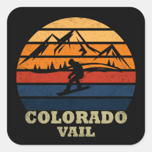 Vail Colorado vintage Square Sticker