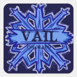 Vail Colorado winter snowflake stickers