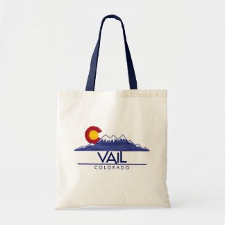 Vail Colorado wood mountains tote bag
