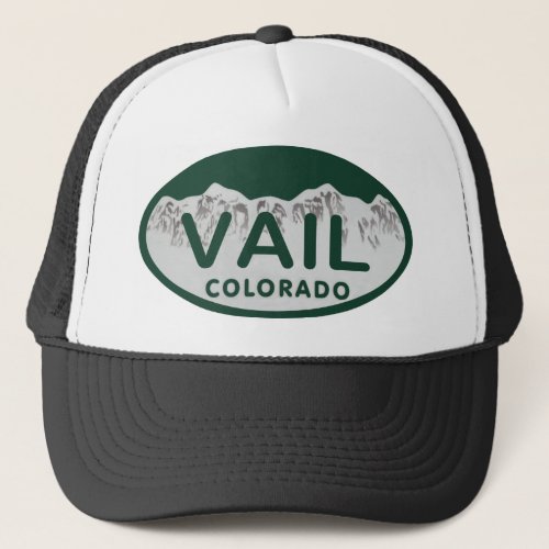 Vail license oval trucker hat