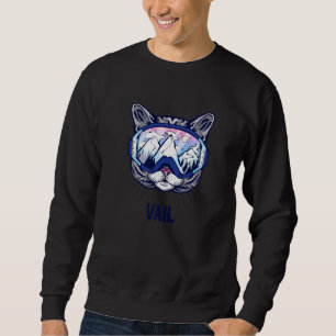 Vail Mountain Panorama Ski Goggles Cats Sweatshirt