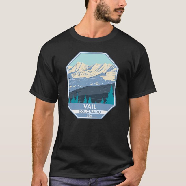 Vail Ski Area Winter Colorado T-Shirt (Front)