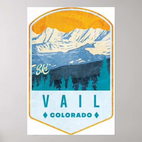 Vail Ski Badge Poster