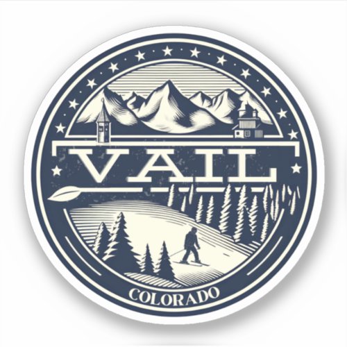 Vail Ski Resort Colorado Skiing  Snowboarding Sticker