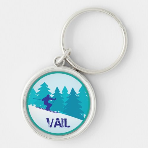 Vail Skier Keychain