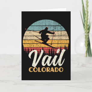 Vail Skiing Colorado Vintage Mountain Ski Card