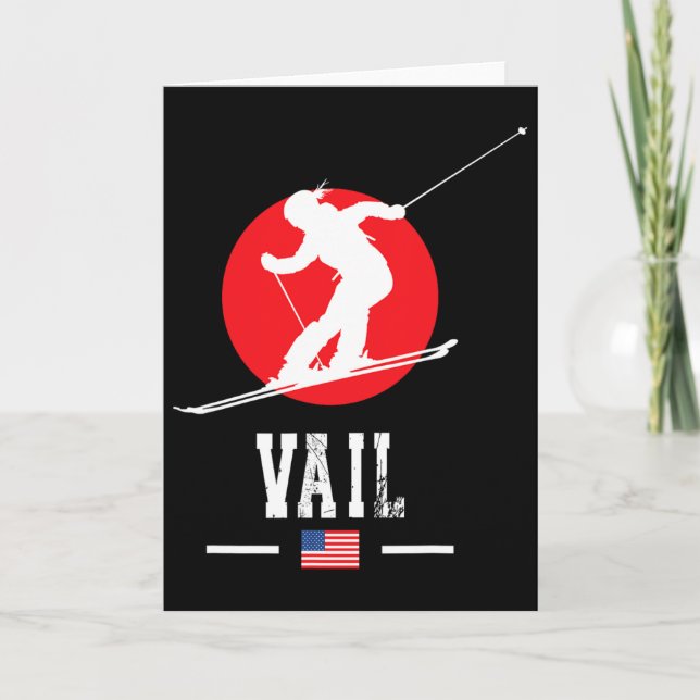 Vail Usa Ski Resort Rocky Mountains American Skiin Card (Front)