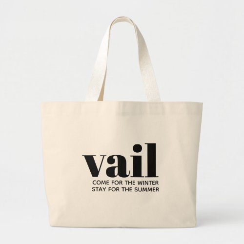 vail village natural tote bag