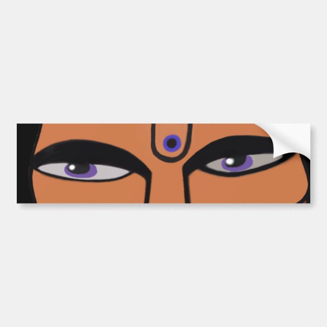 Vaishnava Tiger Eyes Bumper Sticker (Front)