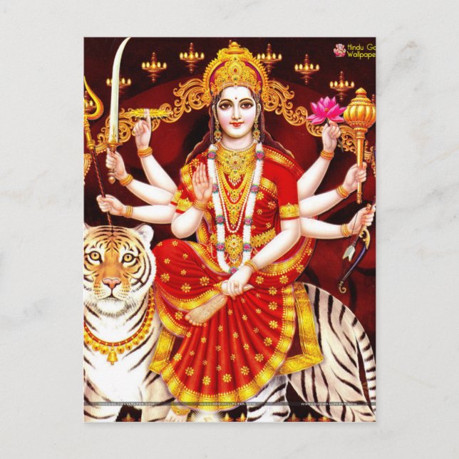 VAISHNO DEVI HINDU GODDESS POSTCARD (Front)