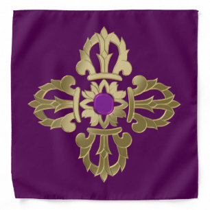 Vajra golden buddhist symbol bandana