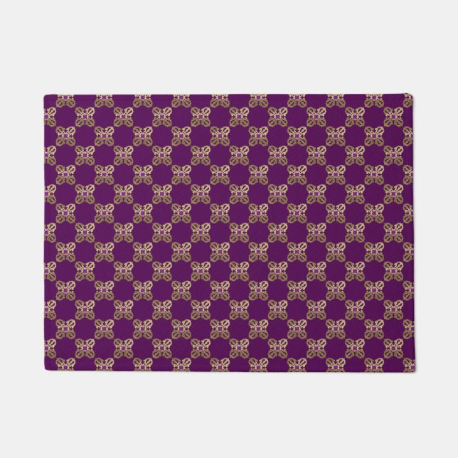 Vajra golden buddhist symbol doormat (Front)