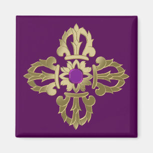 Vajra golden buddhist symbol magnet