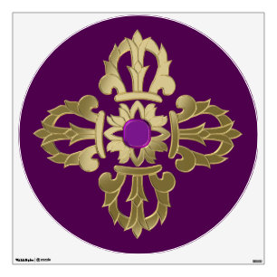 Vajra golden buddhist symbol wall decal