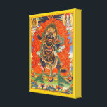 Vajrapani Canvas Print<br><div class="desc">Wrapped canvas print of an image of Vajrapani, protector and guide of the Buddha, who rose to symbolize the Buddha's power. Vajrapani was used extensively in Buddhist iconography as one of the three protective deities surrounding the Buddha. See matching poster. See the entire Bali Retreat Canvas Print collection in the...</div>