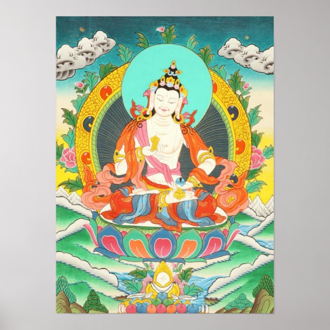 Vajrasattva Thangka Poster (Front)