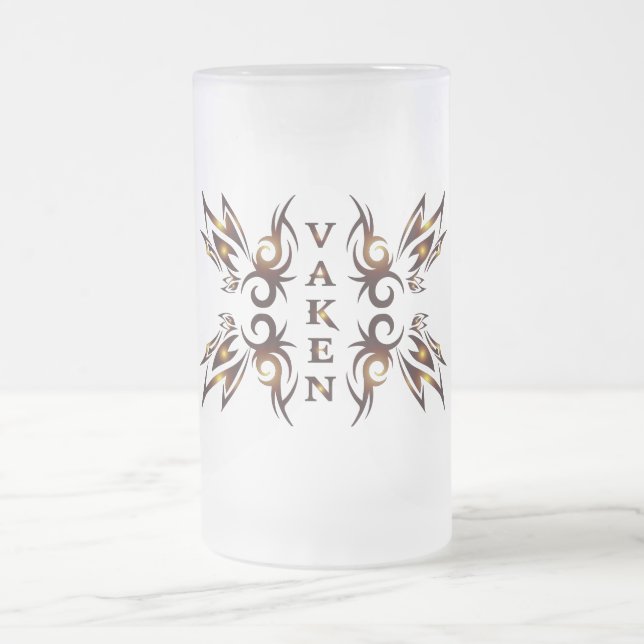 Vaken Beer Glass Frosted Glass Beer Mug (Center)