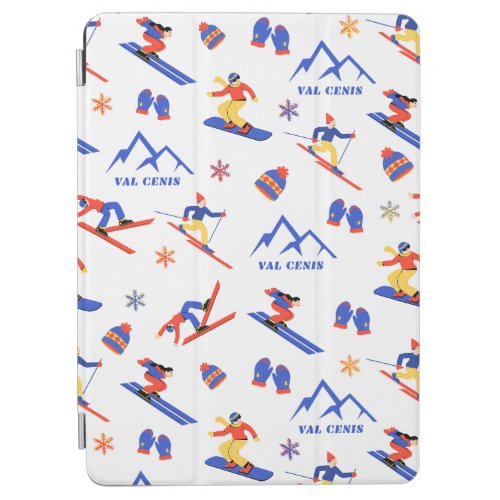 Val Cenis Savoie France Ski Snowboard Pattern iPad Air Cover