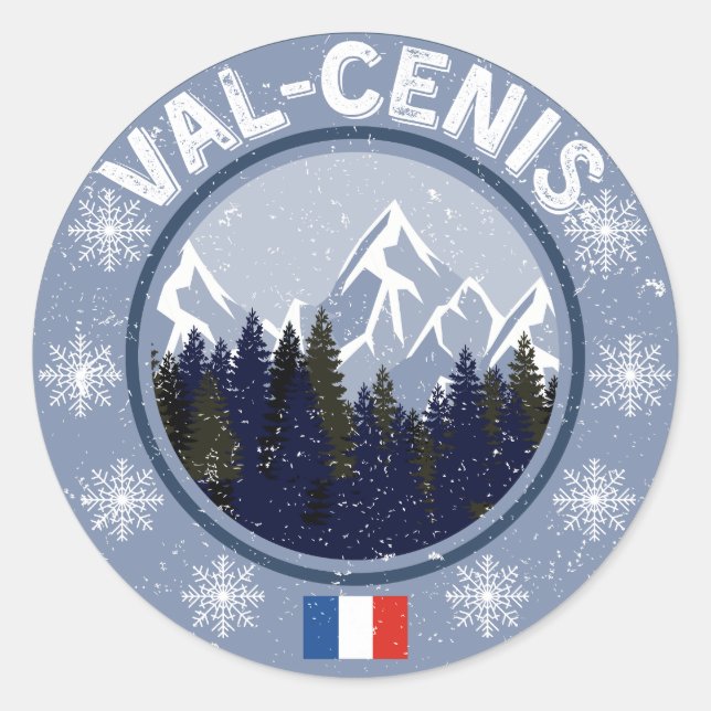 Val Cenis Ski Resort Classic Round Sticker (Front)