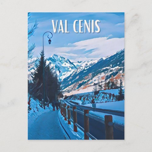 Val_Cenis Ski resort Postcard