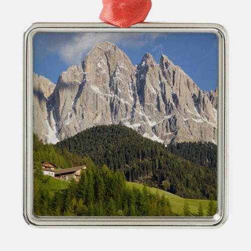 Val di Funes Villnosstal Dolomites Italy Metal Ornament