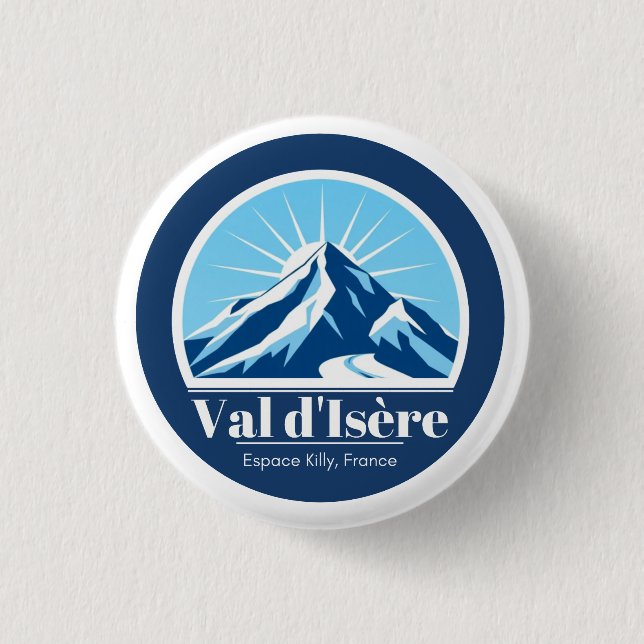 Val d'Isère France ski resort   Button (Front)