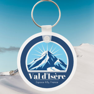 Val d'Isère France ski resort Keychain