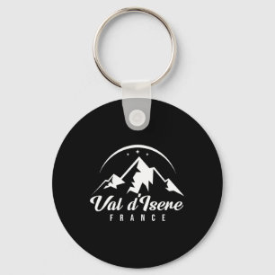Val D'isere France Ski Resort Skiing Snowboarding Keychain