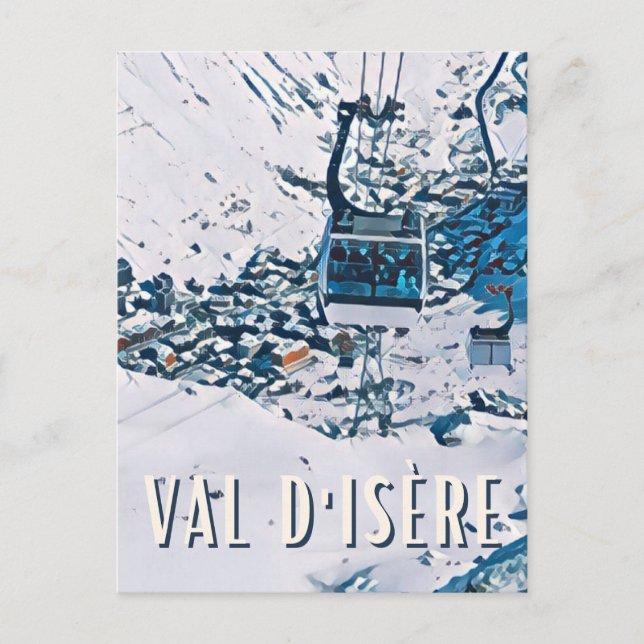 Val d'Isère Ski resort Postcard (Front)