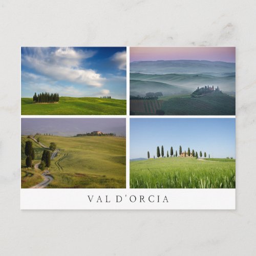 Val dOrcia landscapes collage postcard