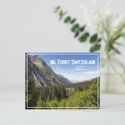Val Ferret in Valais Switzerland  Postcard