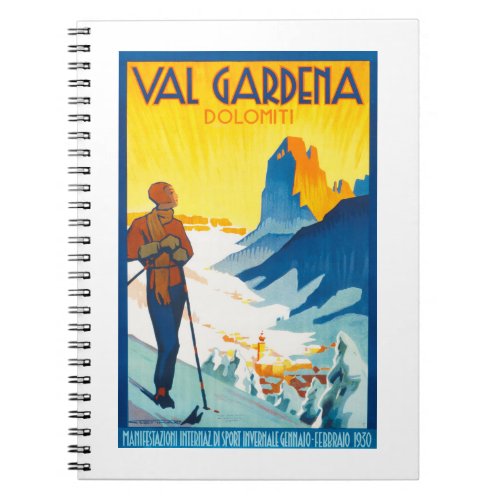 Val Gardena Dolomiti vintage ad Notebook