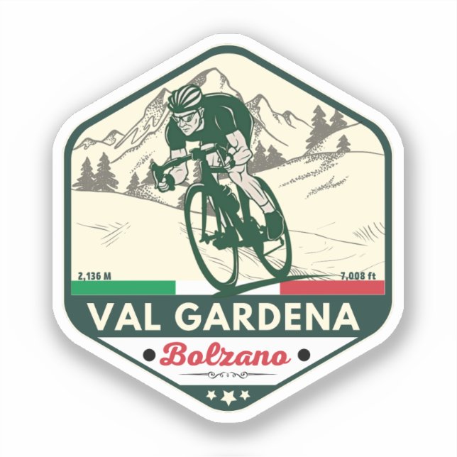  val gardena italian bicycle tour sticker (Front)