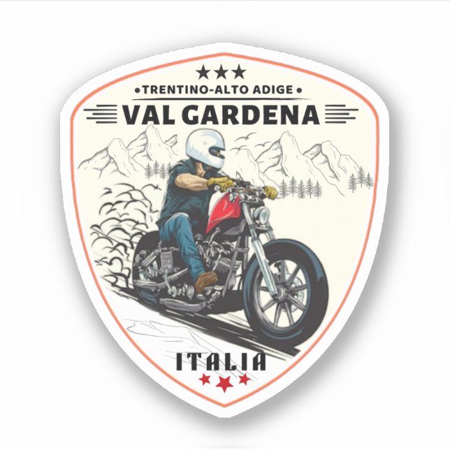  val gardena italian Motorcycle tour Sticker (Front)