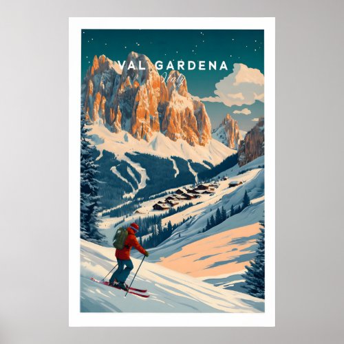 Val Gardena Ski Poster - Italy 1