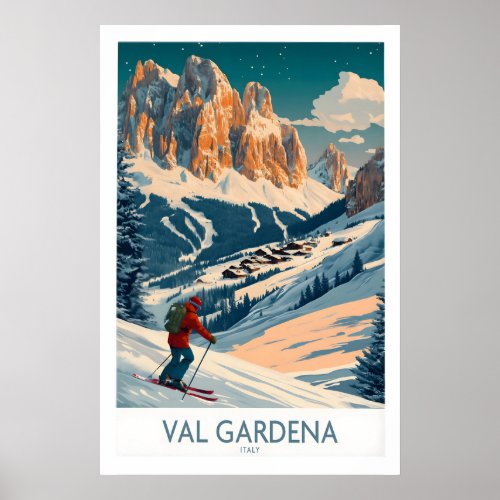 Val Gardena Wall Art Ski Print - Italy 1