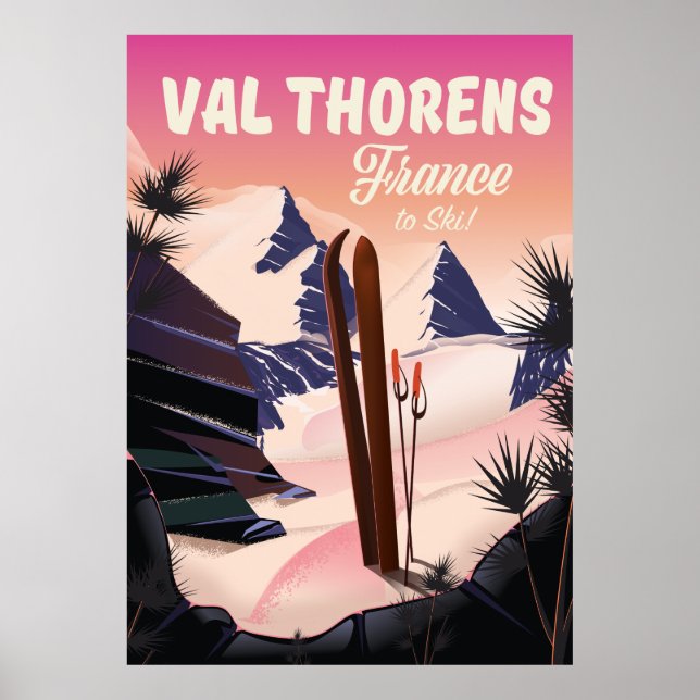 Val Thorens, France ski poster (Front)