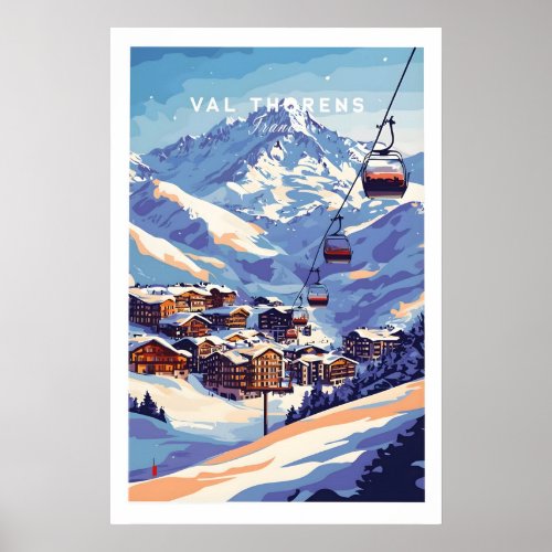 Val Thorens France Ski Poster 1