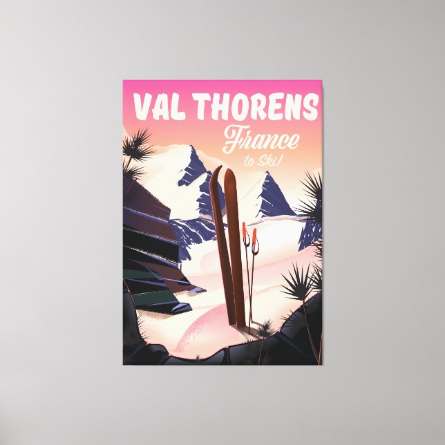 Val Thorens, France ski poster Canvas Print (Front)
