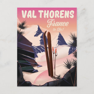 Val Thorens, France ski poster Postcard
