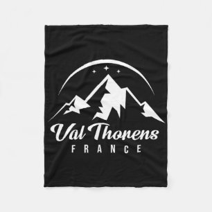 Val Thorens France Ski Resort Skiing Snowboarding Fleece Blanket