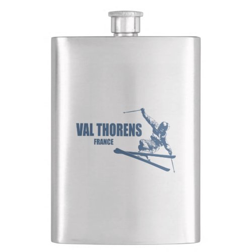 Val Thorens France Skier Flask