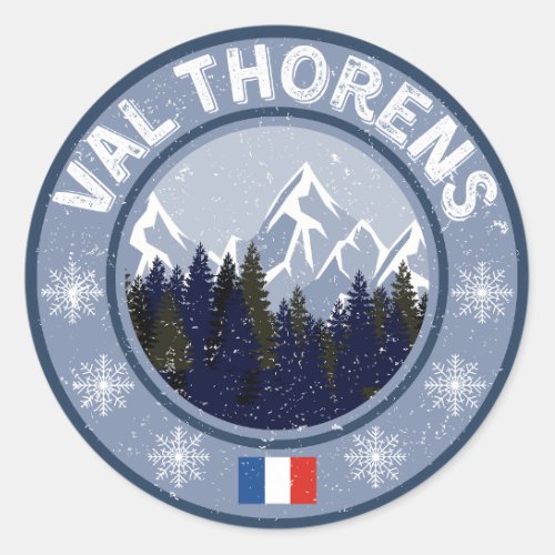 Val Thorens Ski Resort Classic Round Sticker