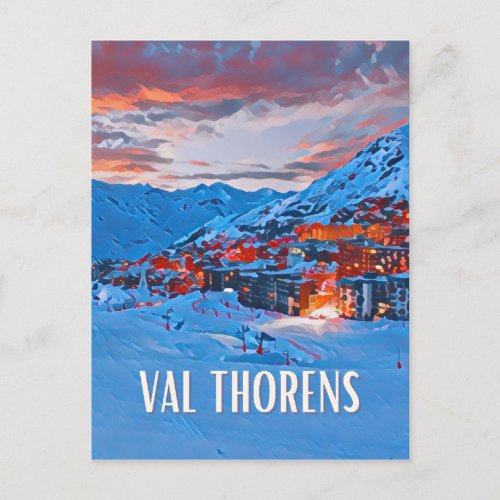 Val Thorens Ski Resort Postcard
