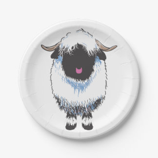 Valais Black Nose Sheep Paper Plates