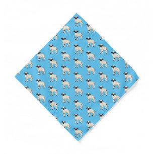 Valais Blacknose sheep cartoon illustration Bandana