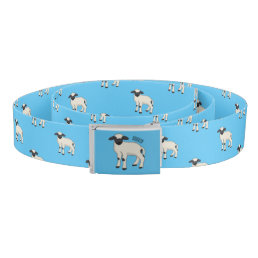 Valais Blacknose sheep cartoon illustration Belt