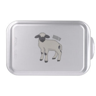 Valais Blacknose sheep cartoon illustration Cake Pan
