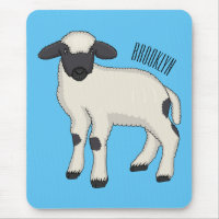 Valais Blacknose sheep cartoon illustration